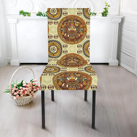 Calendar Aztec Themed Print Pattern Dinning Chair Slipper-JTAMIGO.COM