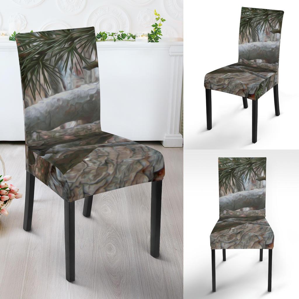 Camo Realistic Tree Forest Pattern Dinning Chair Slipper-JTAMIGO.COM