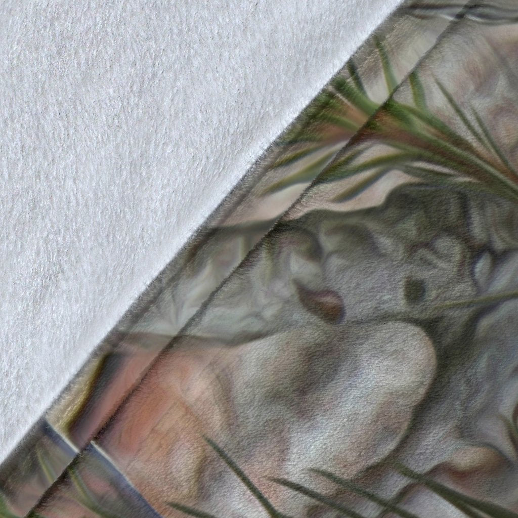 Camo Realistic Tree Forest Pattern Fleece Blanket