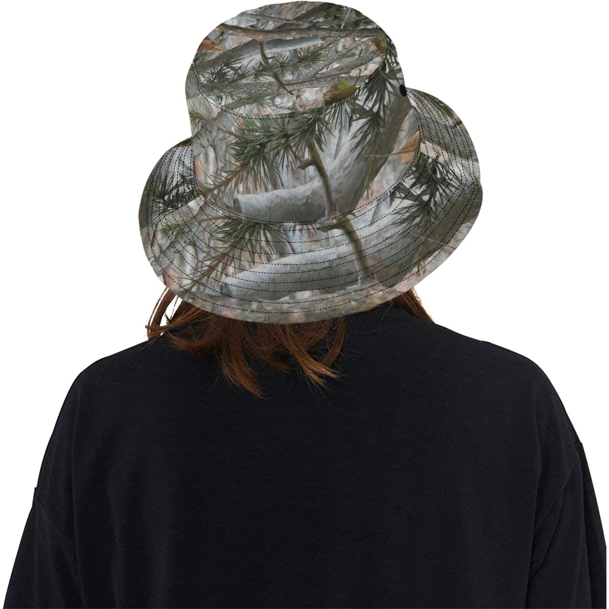 Camo Realistic Tree Forest Pattern Unisex Bucket Hat