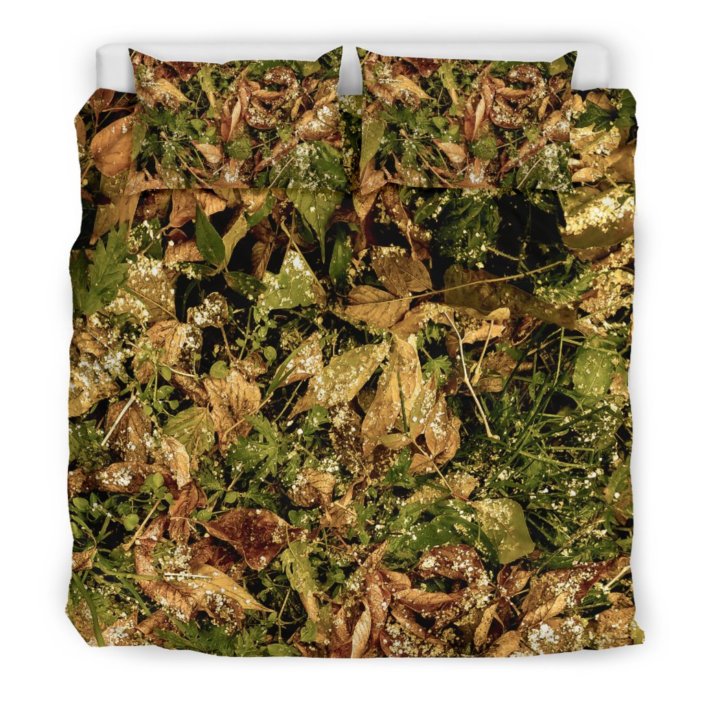 Camo Realistic Tree Forest Texture Print Duvet Cover Bedding Set