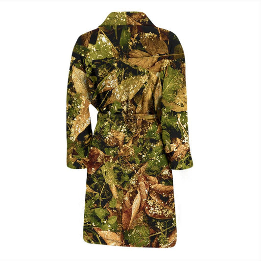 Camo Realistic Tree Forest Texture Print Men Bath Robe-JTAMIGO.COM