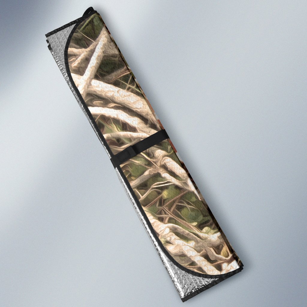 Camouflage Realistic Tree Autumn Print Car Sun Shade For Windshield