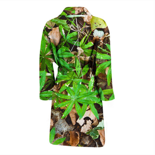 Camouflage Realistic Tree Fresh Print Men Bath Robe-JTAMIGO.COM