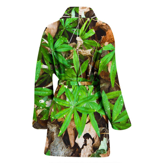 Camouflage Realistic Tree Fresh Print Women Bath Robe-JTAMIGO.COM
