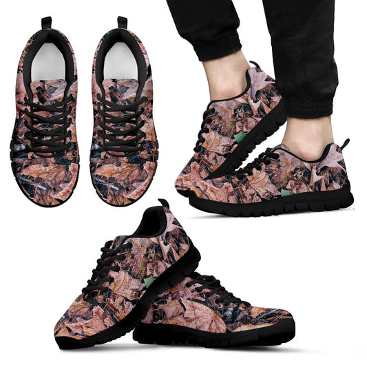 Camouflage Realistic Tree Leaf Print Men Sneakers Shoes