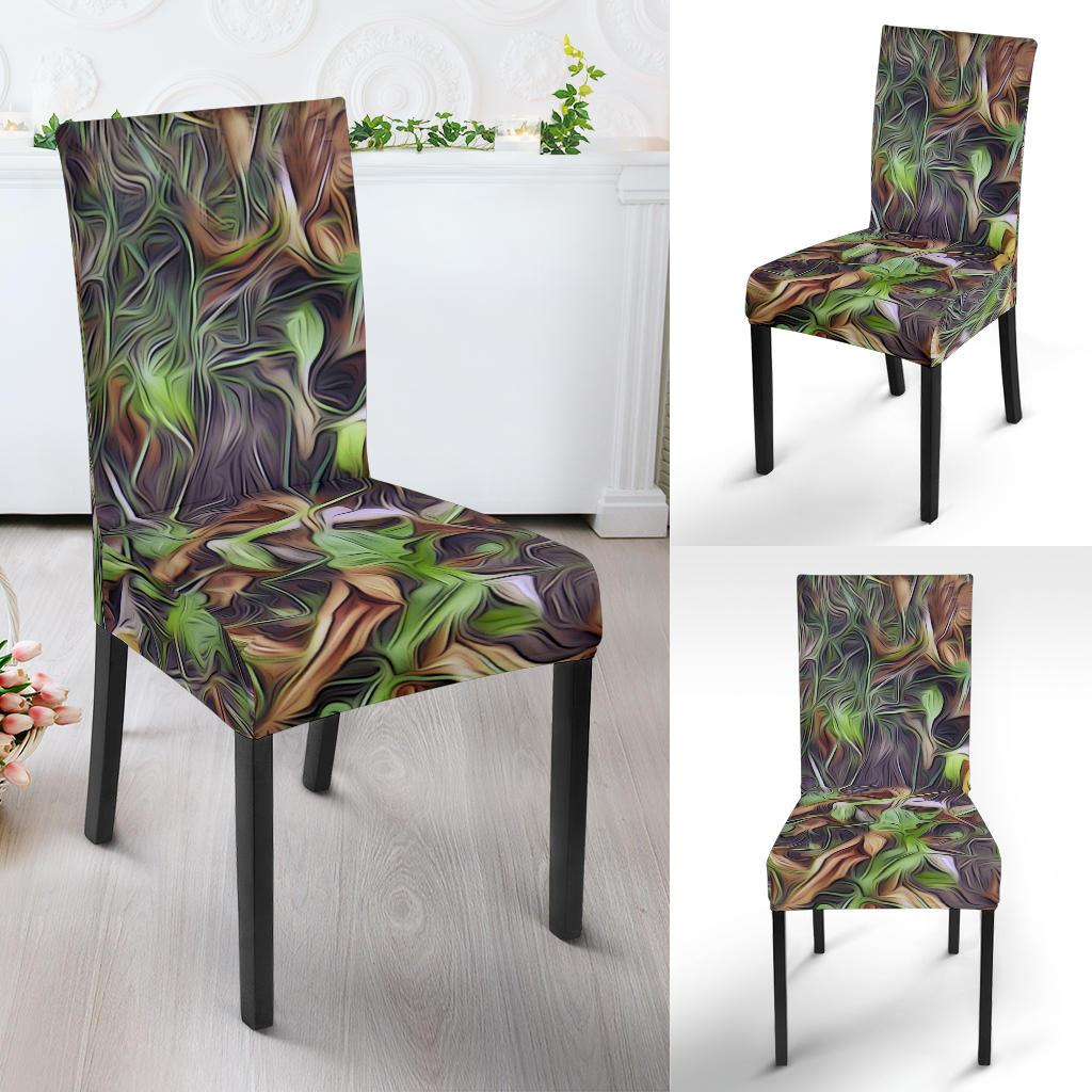 Camouflage Realistic Tree Print Dinning Chair Slipper-JTAMIGO.COM