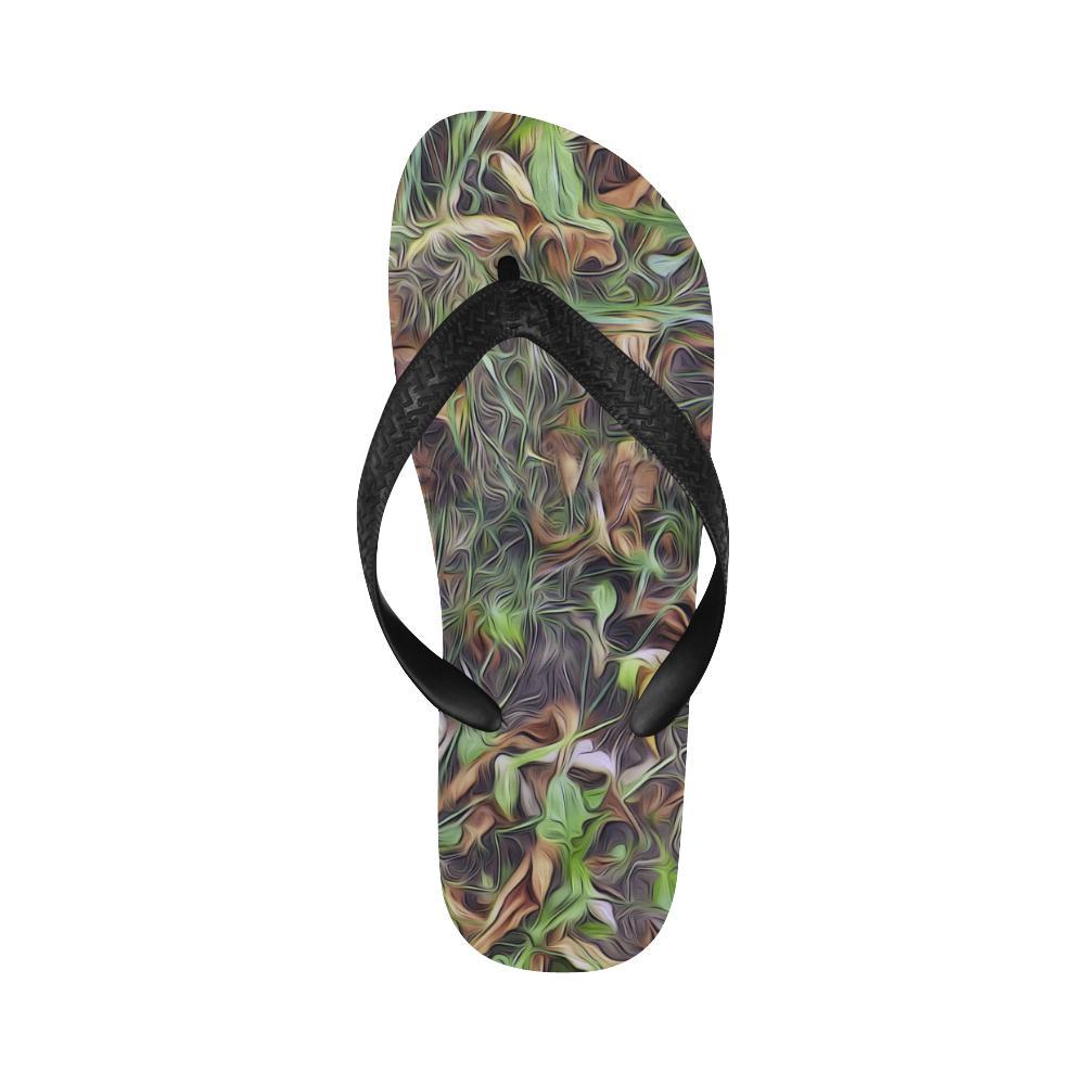Camouflage Realistic Tree Print Flip Flops-JTAMIGO.COM