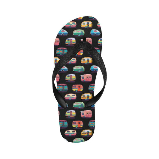Camper Camping Pattern Flip Flops-JTAMIGO.COM