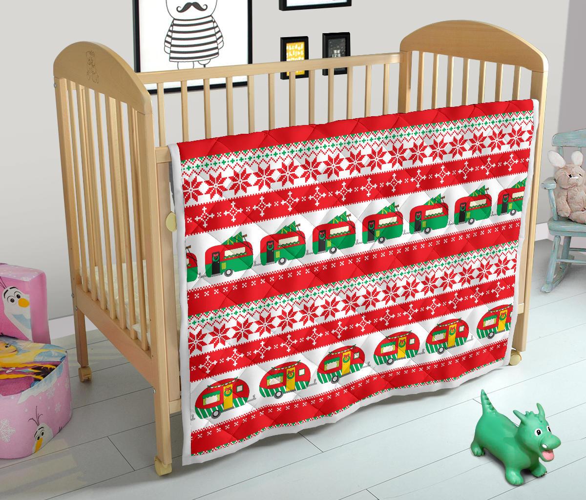Camper Camping Ugly Christmas Design Print Premium Quilt-JTAMIGO.COM