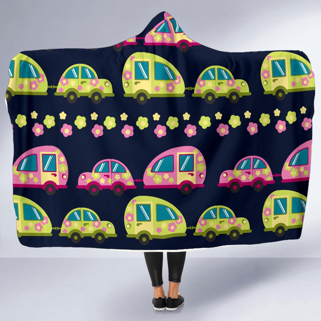 Camper Cute Camping Design No 3 Print Hooded Blanket-JTAMIGO.COM