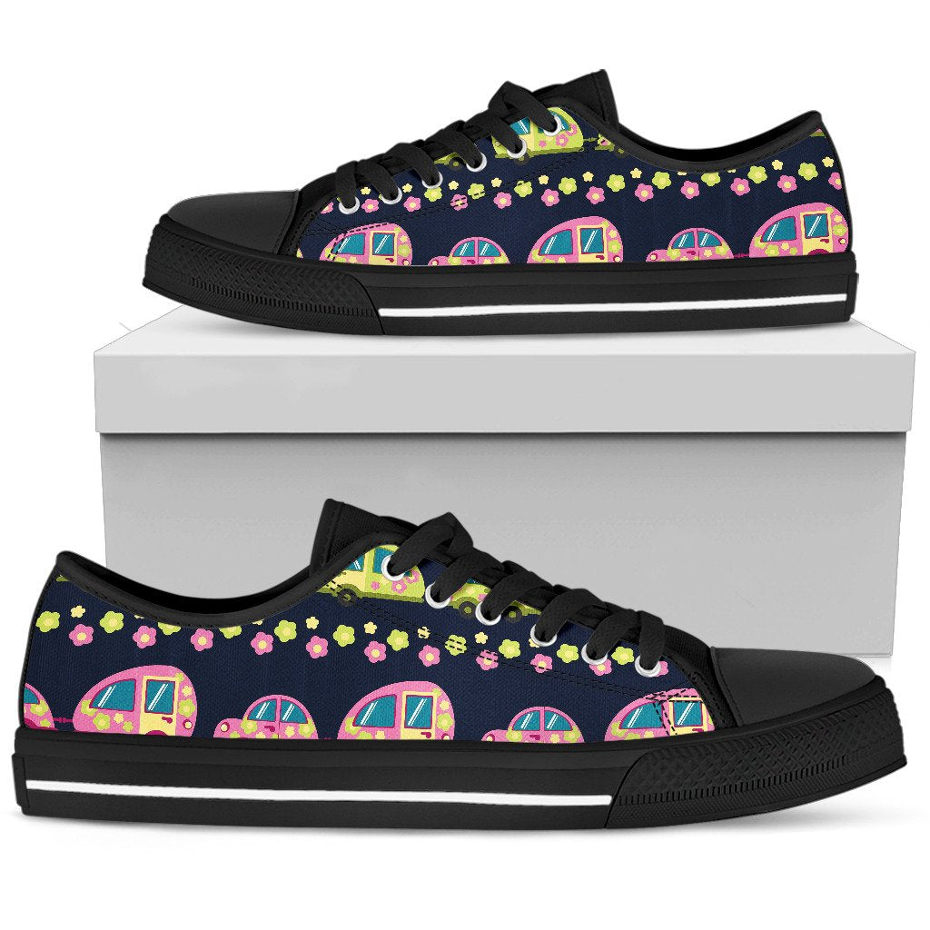 Camper Cute Camping Design No 3 Print Women Low Top Shoes