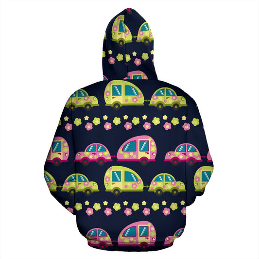 Camper Cute Camping Design No 3 Print Zip Up Hoodie