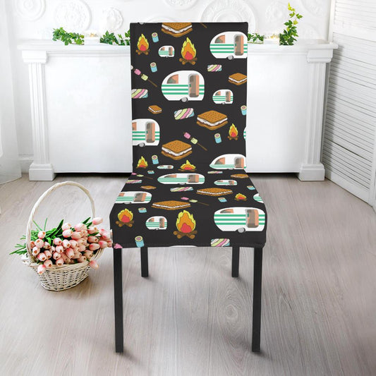 Camper marshmallow Camping Design Print Dinning Chair Slipper-JTAMIGO.COM