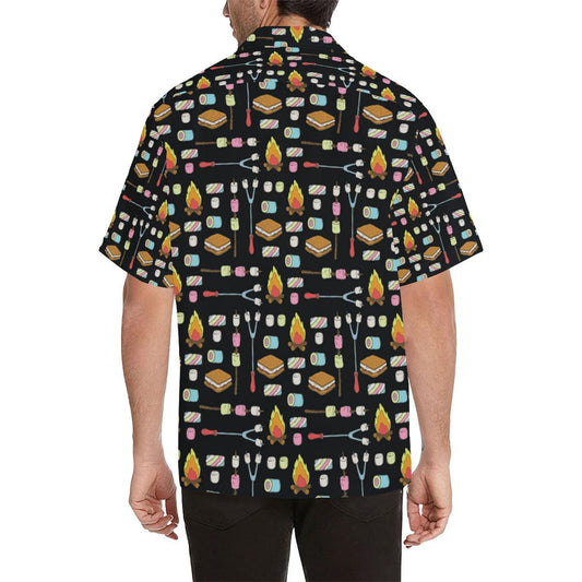 Camping Campfire Marshmallows Men Aloha Hawaiian Shirt