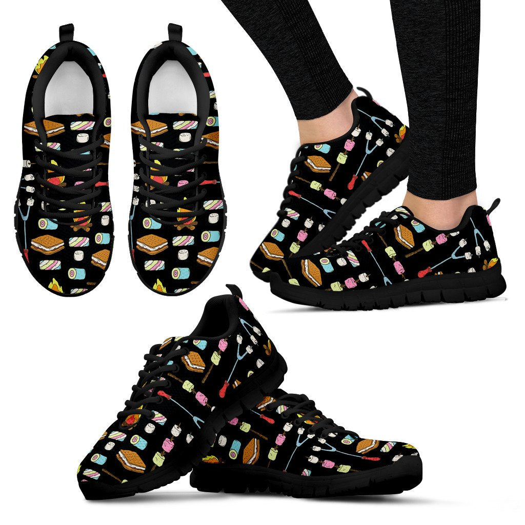 Camping Campfire Marshmallows Women Sneakers Shoes
