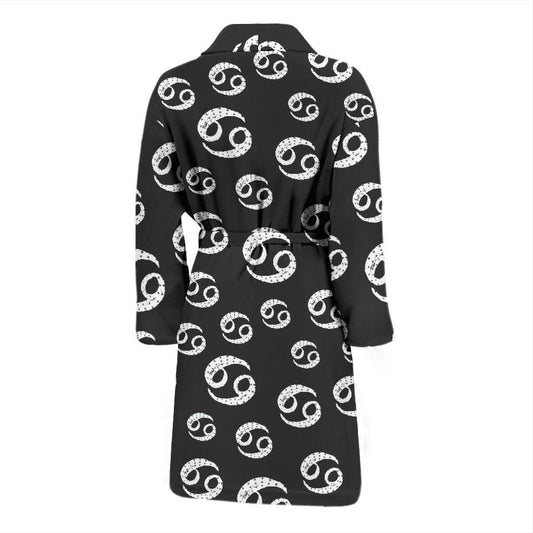 Cancer Zodiac Pattern Print Design 02 Men Bathrobe-JORJUNE.COM