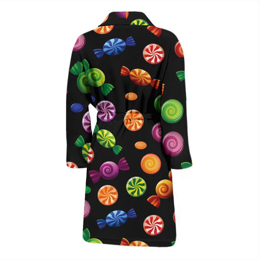 Candy Pattern Print Design 01 Men Bathrobe-JORJUNE.COM