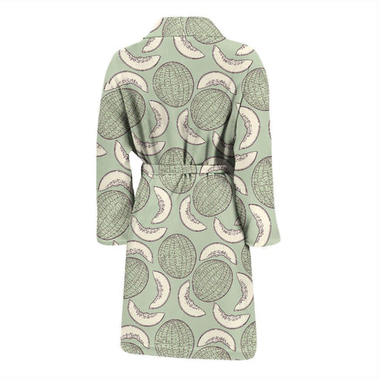 Cantaloupe Pattern Print Design 01 Men Bathrobe-JORJUNE.COM
