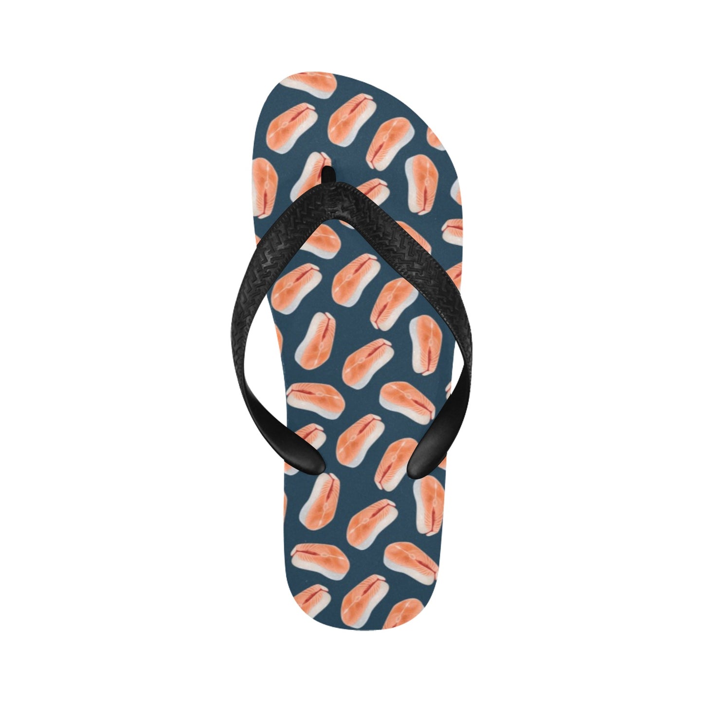 Salmon Steak Print Design LKS306 Flip Flops
