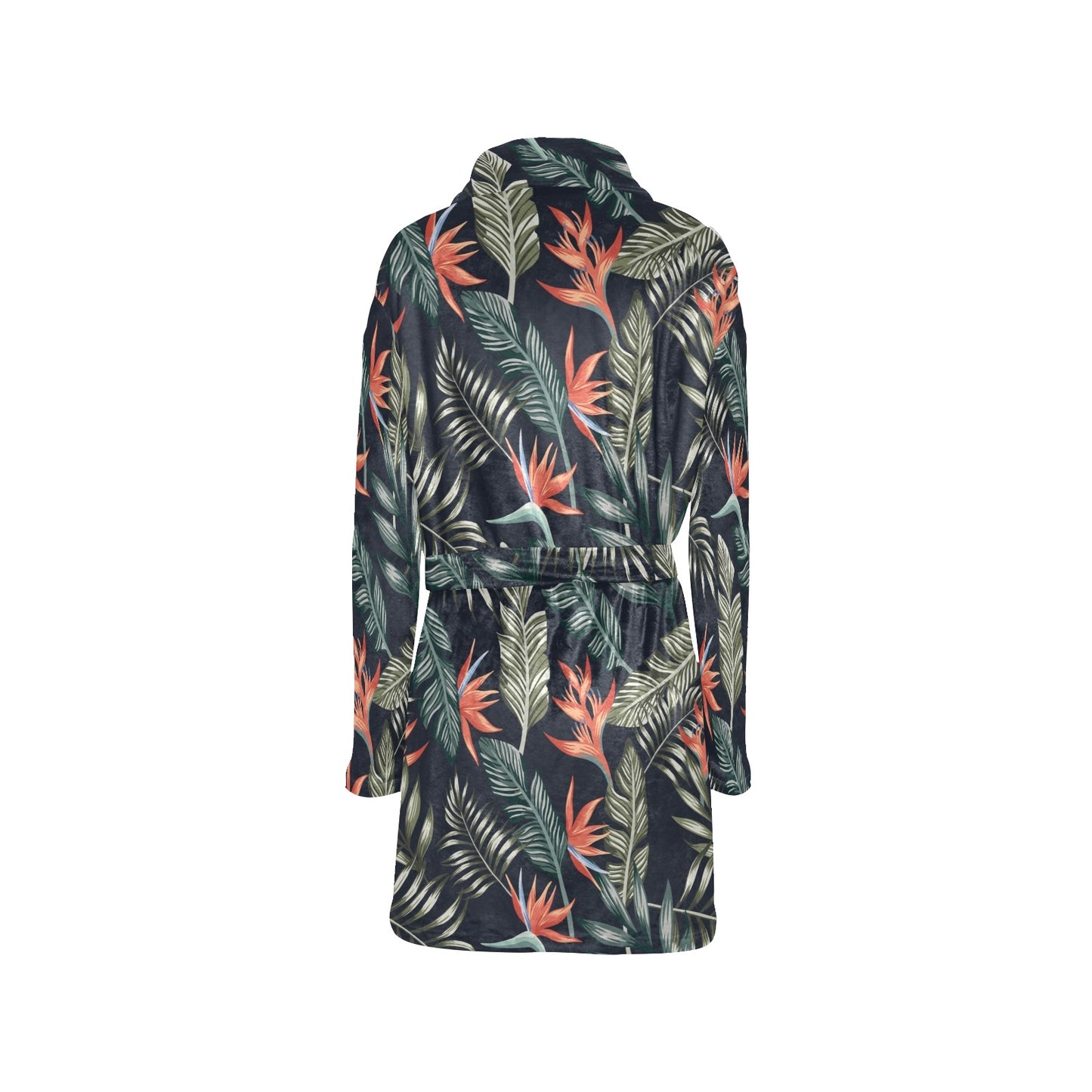 Bird Of Paradise Pattern Print Design BOP02 Women's Fleece Robe