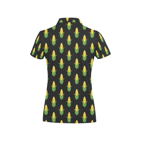 Corn Pattern Print Design 05 Women's Polo Shirt