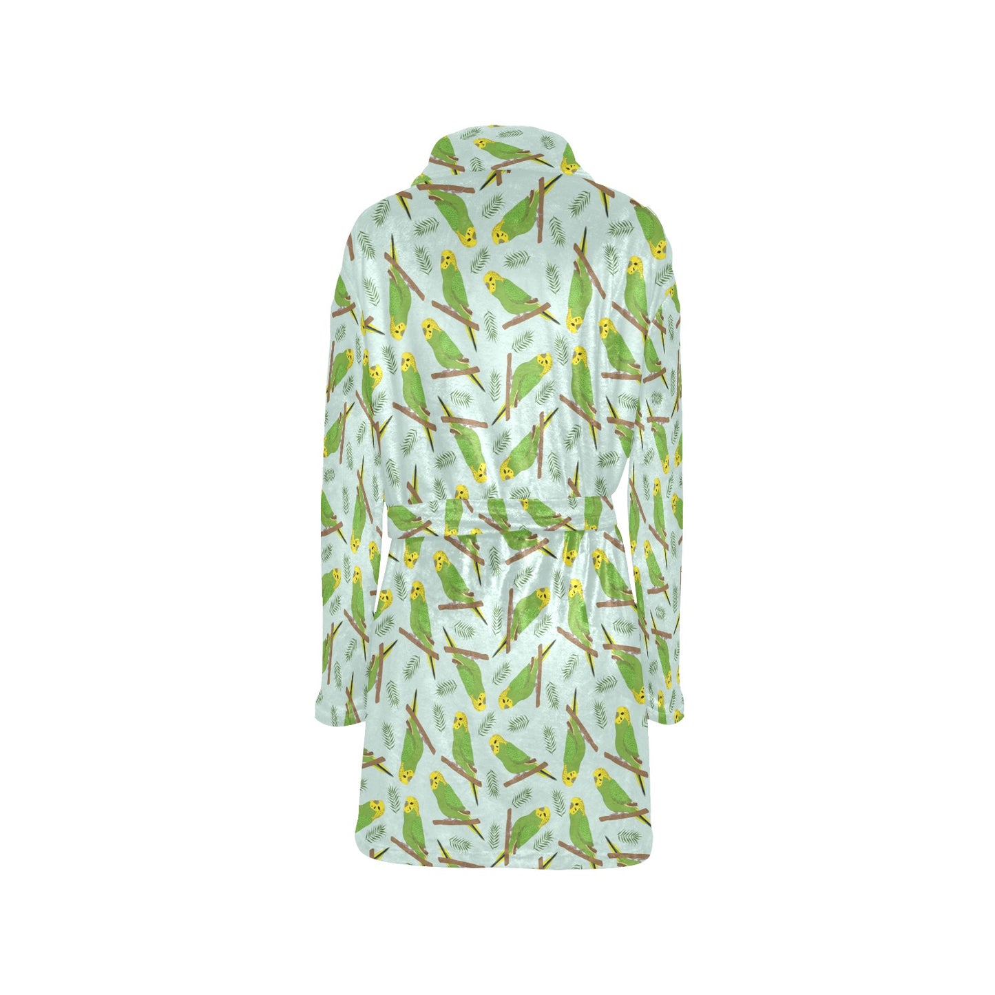 Budgerigar Pattern Print Design 04 Women's Fleece Robe