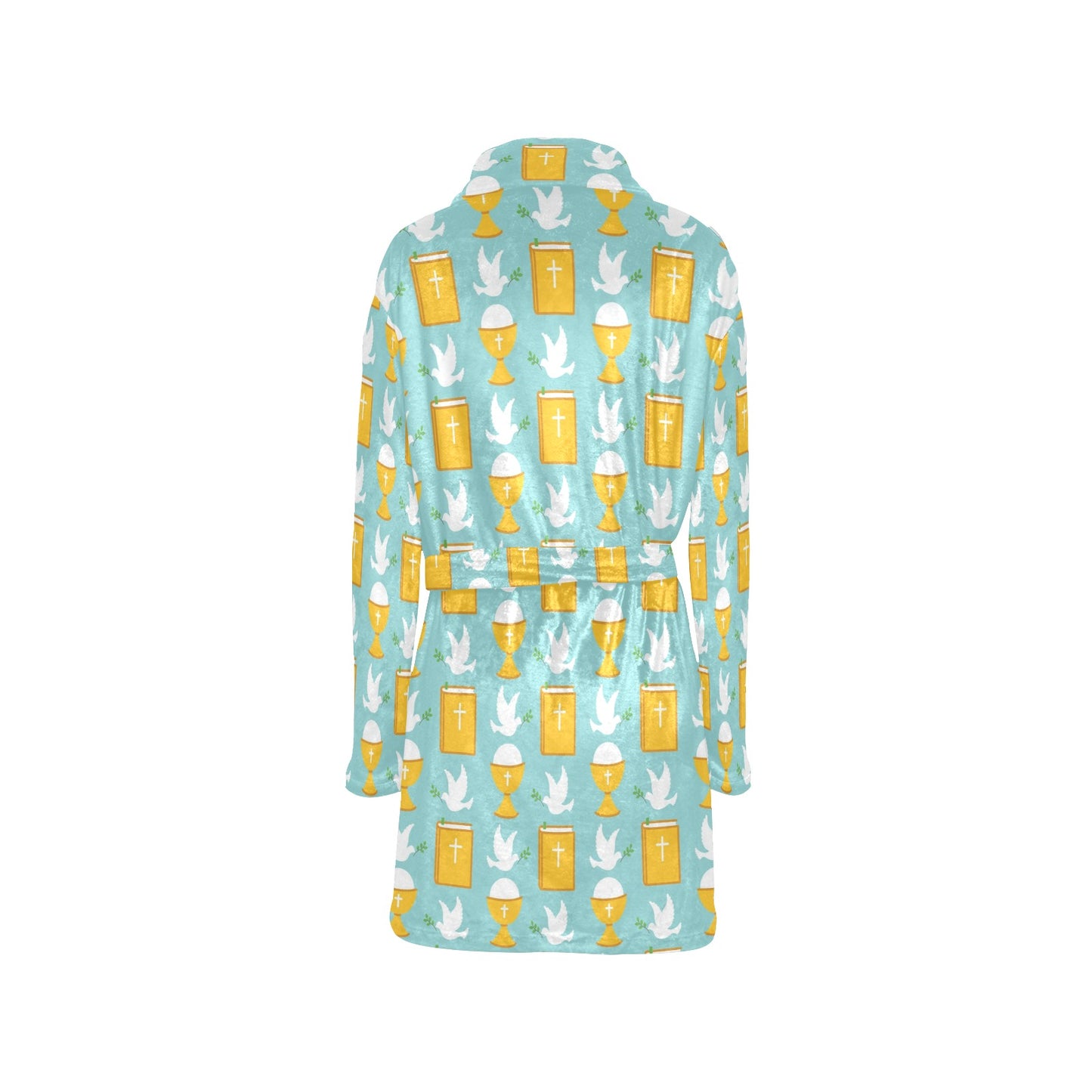 Christian Pattern Print Design 02 Women's Fleece Robe