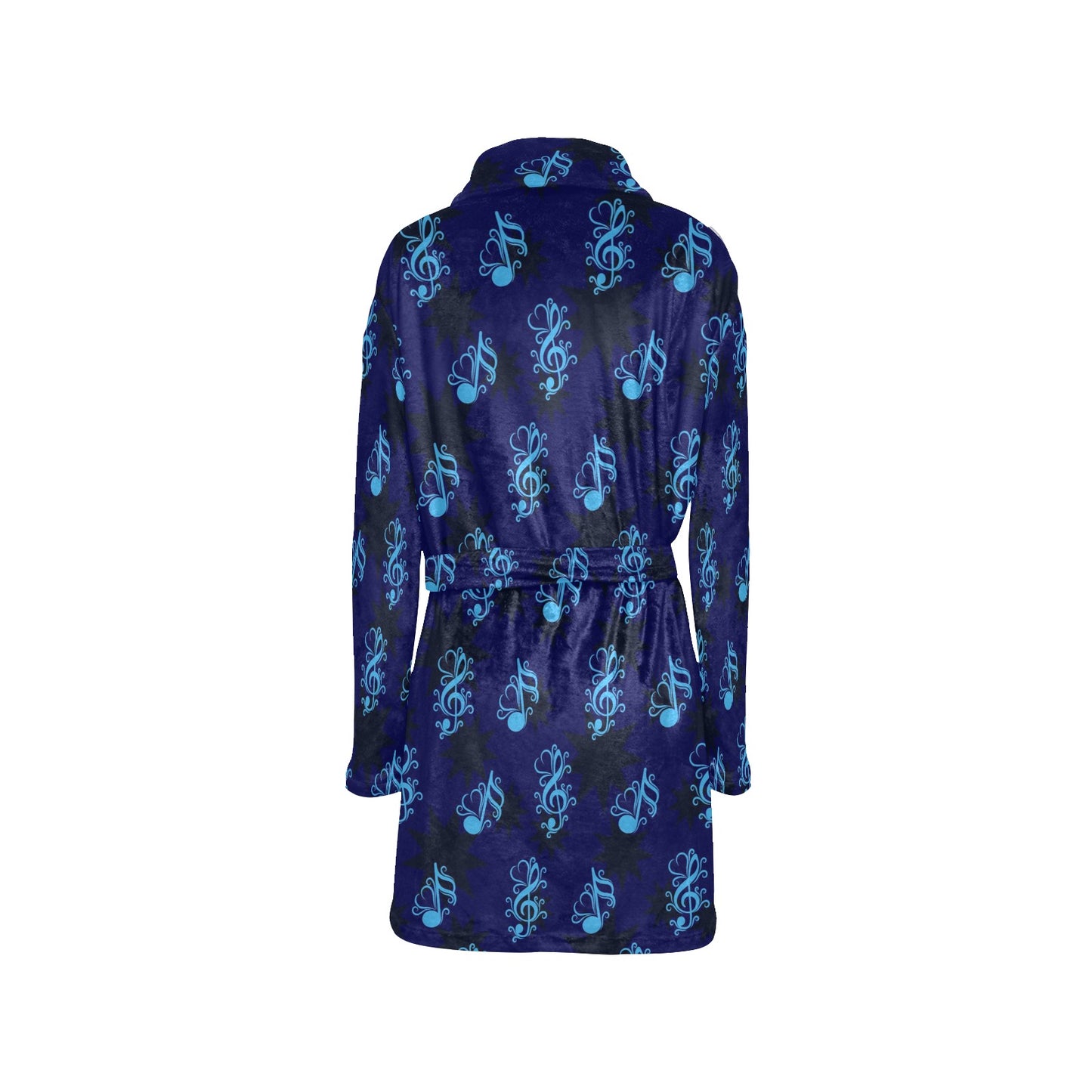 Music note Pattern Print Design A04 Women's Fleece Robe