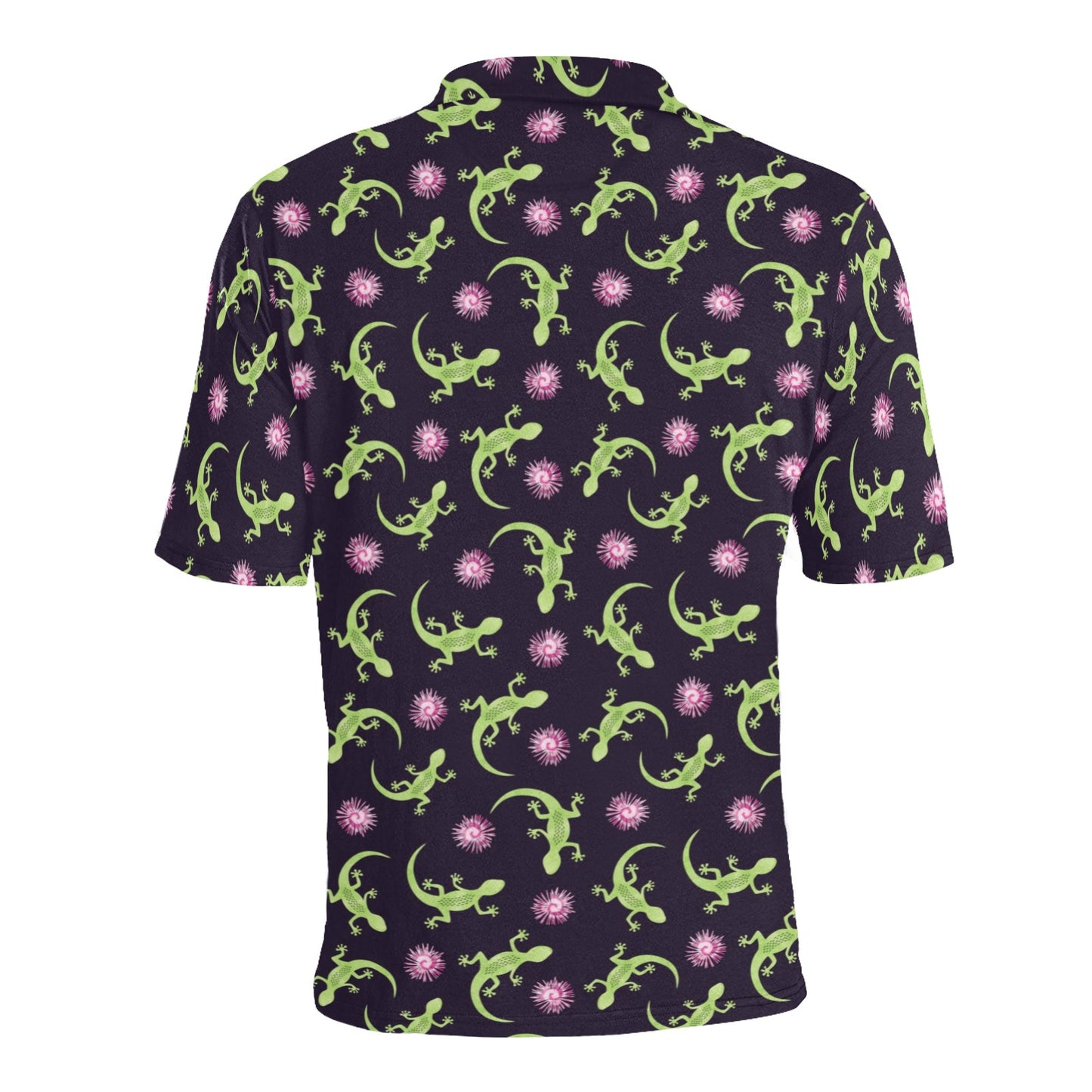 lizard Print Design LKS402 Men Polo Shirt