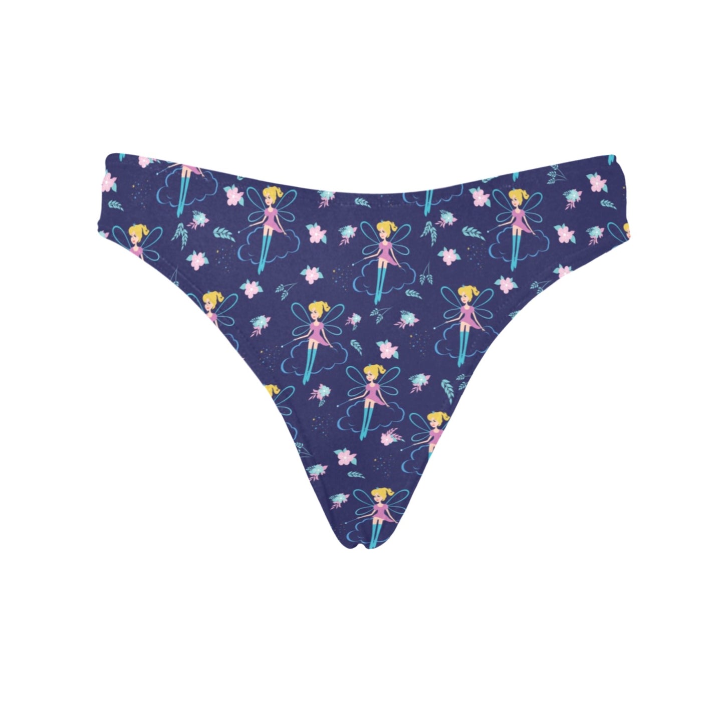 Fairy Cartoon Style Print Pattern Women's Thongs