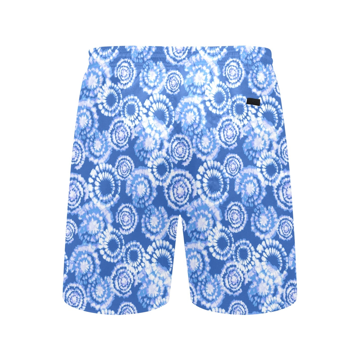 Tie Dye Blue Design Print Men's Swim Trunks Beach Shorts