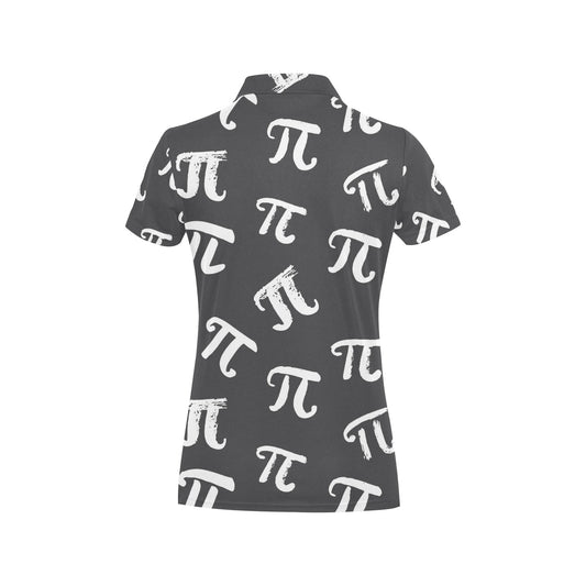 Pi Day Pattern Print Design A02 Women's Polo Shirt