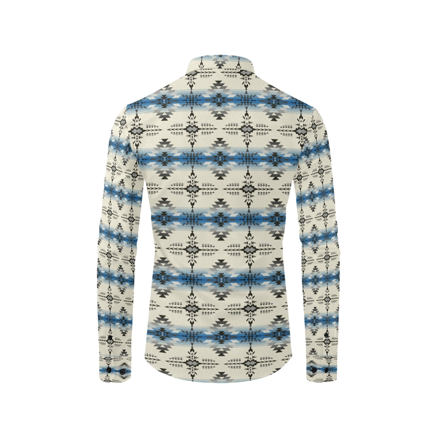 Southwest Pattern Print Design LKS304 Men's Long Sleeve Dress Shirt