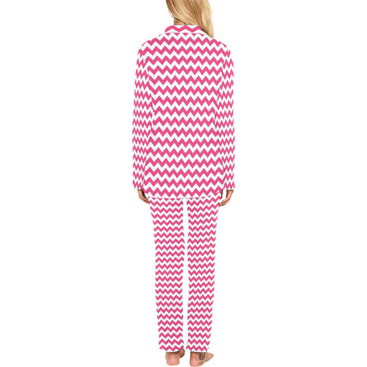 Chevron Print Design LKS402 Women's Long Pajama Set