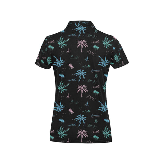 Aloha Hawaii Pattern Print Design 03 Women's Polo Shirt
