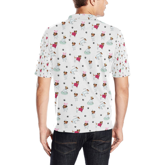 Russell Terriers Print Design LKS308 Men Polo Shirt