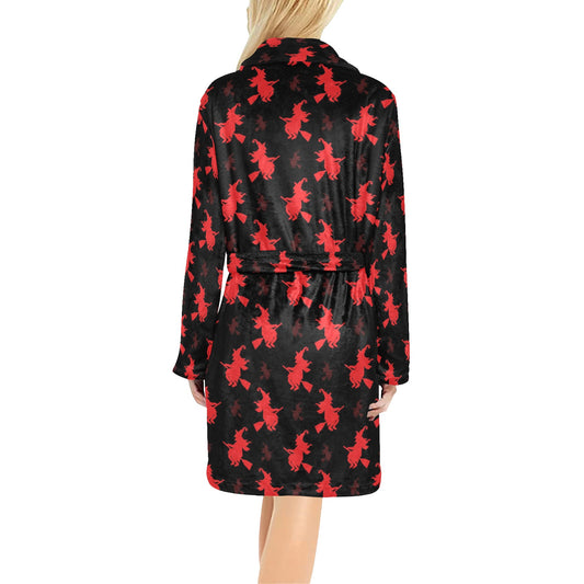 Witch Print Design LKS308 Women's Fleece Robe