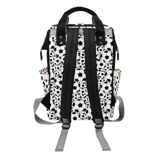 Soccer Ball Print Design LKS301 Diaper Bag Backpack