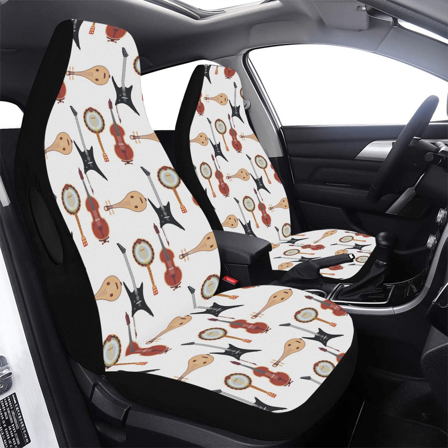 Banjo Print Design LKS403 Car Seat Covers