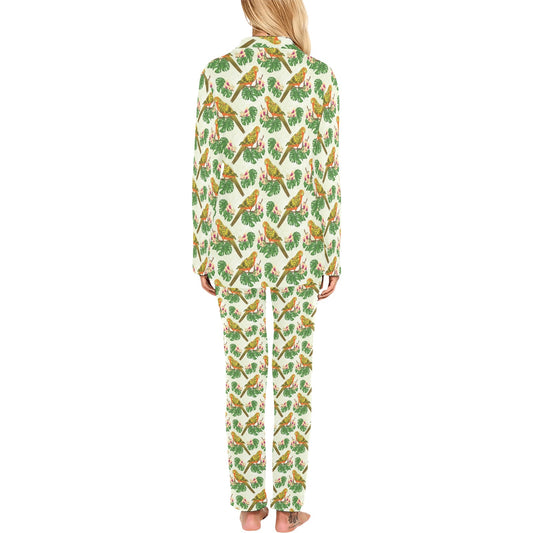 Conures Pattern Print Design 01 Women's Long Pajama Set