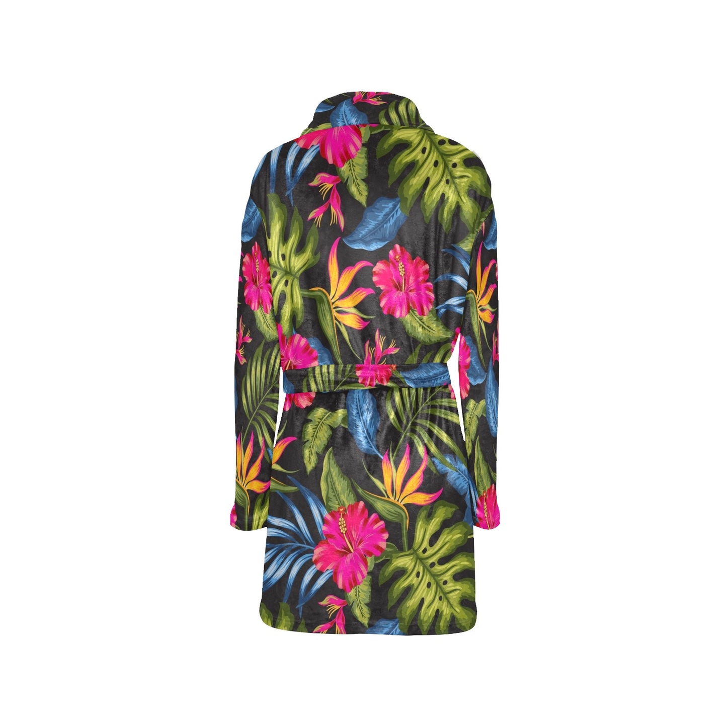 Bird Of Paradise Pattern Print Design BOP014 Women's Fleece Robe