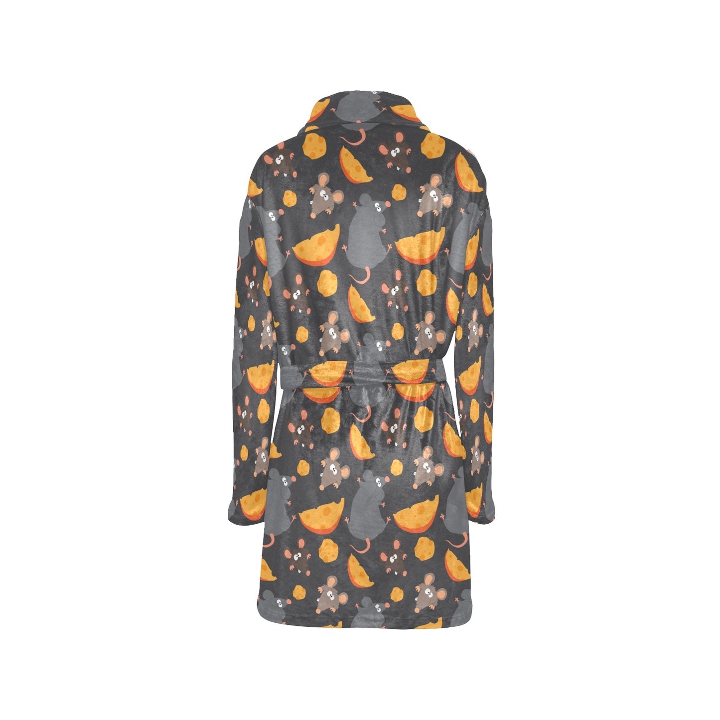 Rat Pattern Print Design 04 Women's Fleece Robe