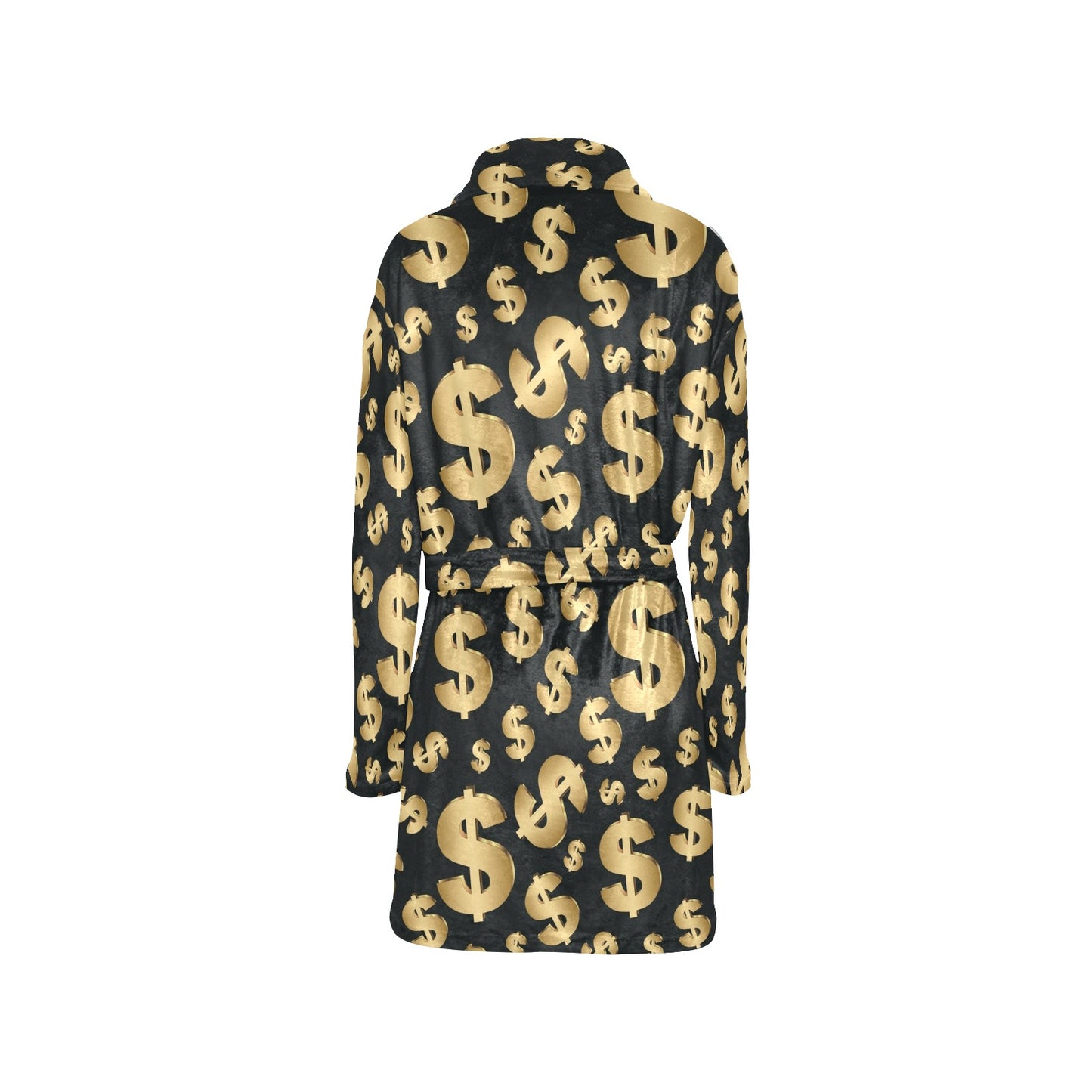Dollar Pattern Print Design DO04 Women's Fleece Robe