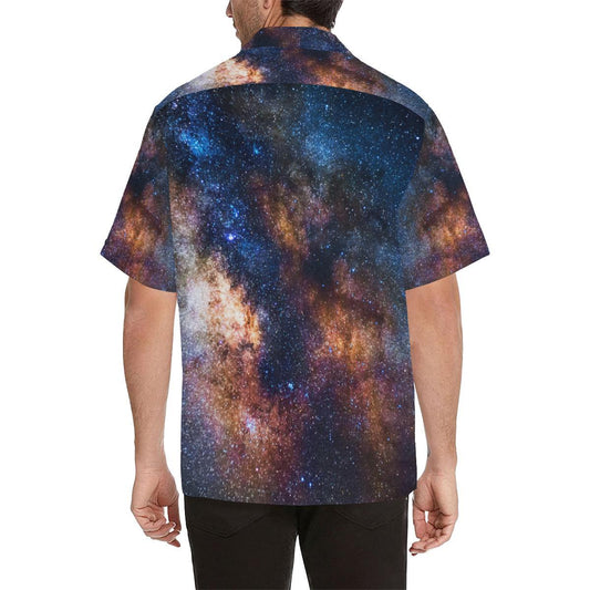 Celestial Milky way Galaxy Men Aloha Hawaiian Shirt