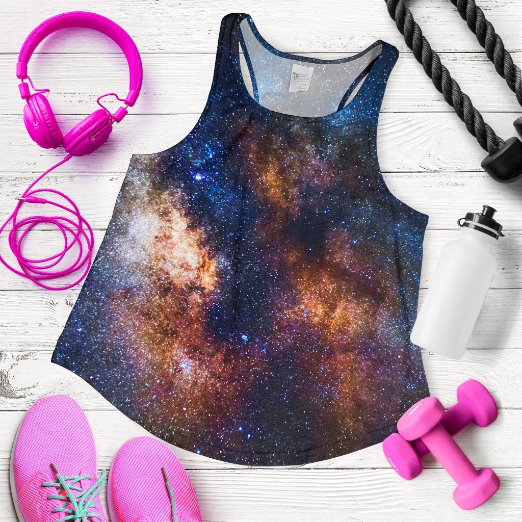 Celestial Milky Way Galaxy Women Racerback Tank Top