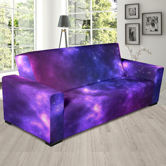 Celestial Purple Blue Galaxy Sofa Slipcover-JTAMIGO.COM