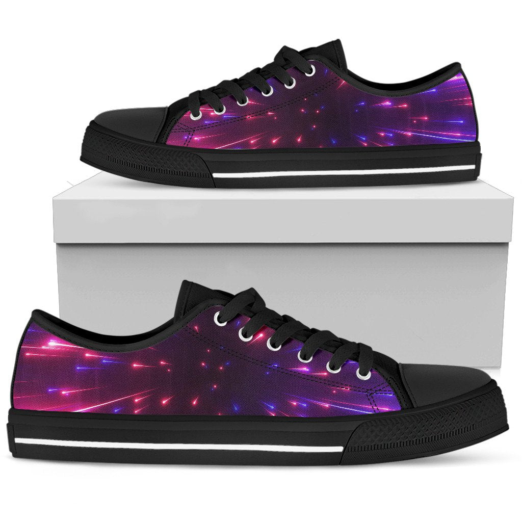 Celestial Purple Blue Neon Speed Light Women Low Top Shoes