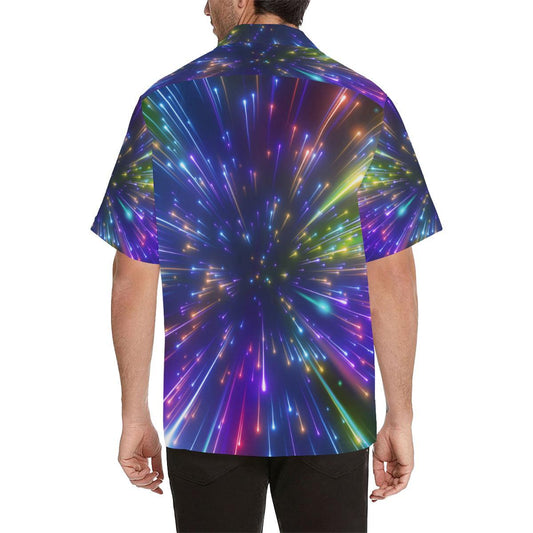 Celestial Rainbow Speed Light Men Aloha Hawaiian Shirt