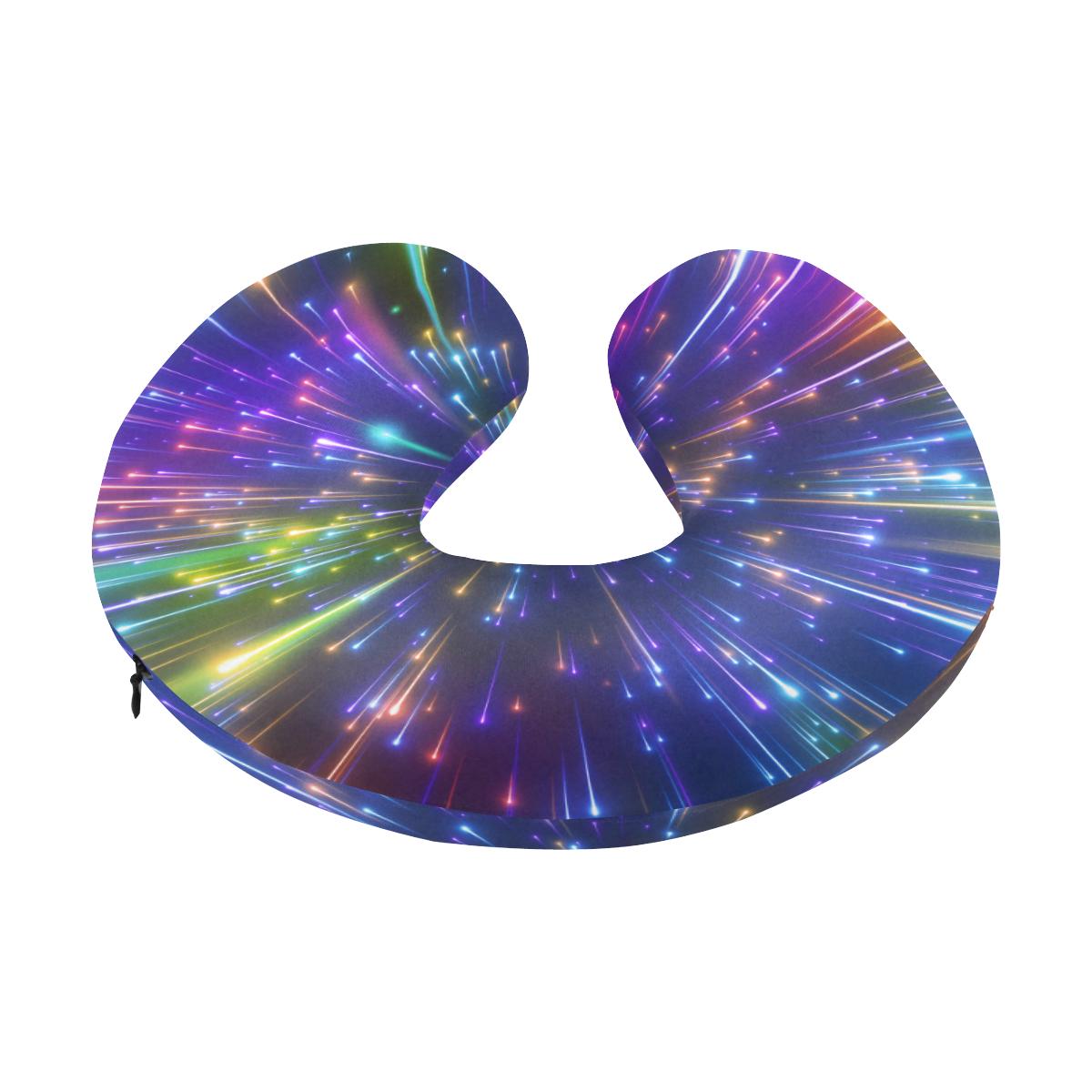 Celestial Rainbow Speed Light U-Shaped Travel Neck Pillow-JTAMIGO.COM